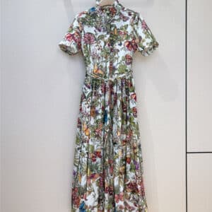dior colorful butterfly flower print dress