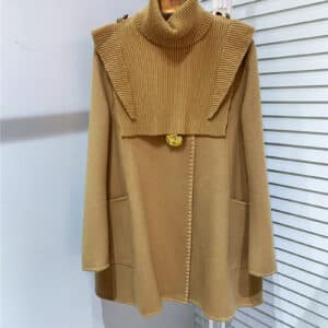 YSL wool mid-length coat with rose gold buttons
