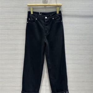 alexander wang straight-leg jeans with rolled cuffs