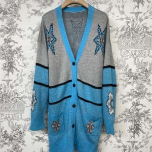 loewe early spring mid-length knitted cardigan