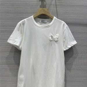 valentino three-dimensional butterfly cotton T-shirt