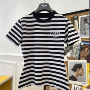 versace latest striped T-shirt