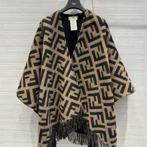 fendi cashmere shawl large scarf cloak
