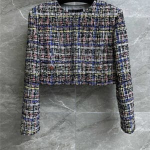 chanel colorful tweed short coat