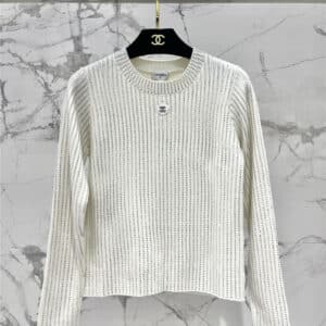 chanel hot diamond long sleeve crew neck knitted sweater