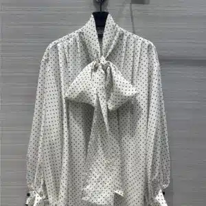 Balmain triangle polka dot printed silk shirt