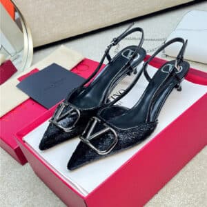 valentino new color V Logo buckle high heels sandals