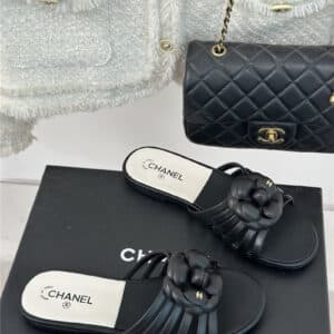 chanel camellia platform sandals