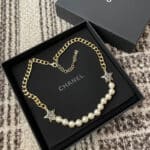 chanel night sky stars pearl necklace