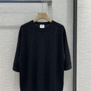 Hermès new off-shoulder short-sleeved knitted top