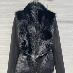 dior classic waisted furry suit