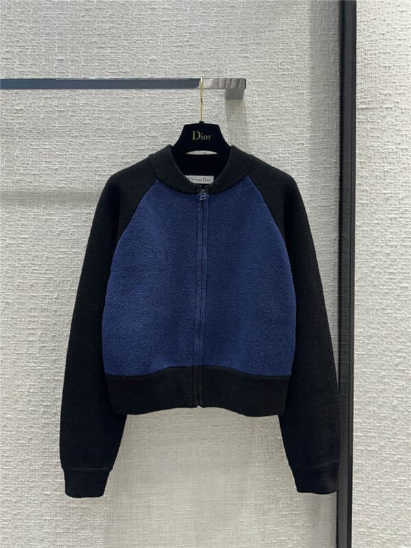 dior knitted baseball jacket small coat