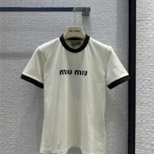 miumiu classic logo printed short-sleeved T-shirt