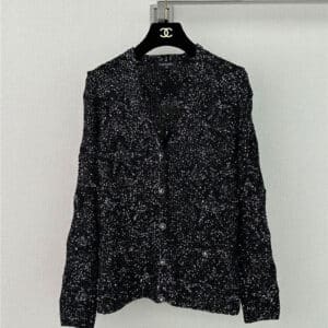 chanel five-pointed star jacquard cardigan