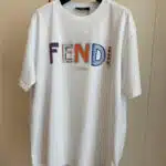 fendi new candy color letter short sleeves