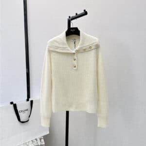 celine new metal buckle knitted sweater