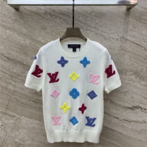 louis vuitton LV short-sleeved knitted sweater