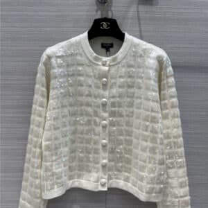 chanel double layer cashmere knitted cardigan