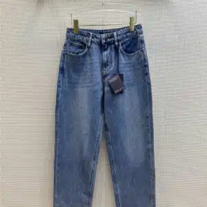 prada classic triangle jeans