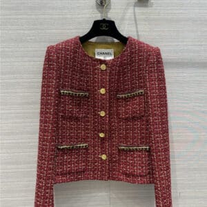 chanel new year limited edition red gold jacket