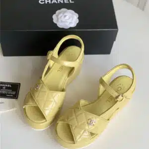 chanel platform sandals