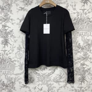 Givenchy fake two-piece mesh sleeve T-shirt