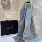 chanel houndstooth scarf
