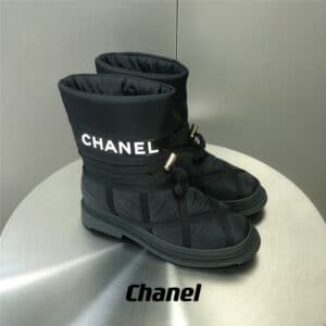 chanel wool snow boots
