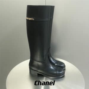 chanel metal letter knight boots boots