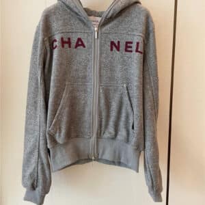 chanel new hooded thin fleece sweatshirt