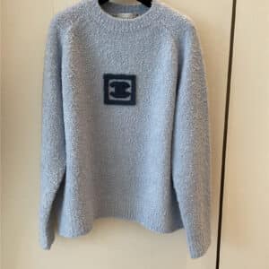 chanel new baby blue sweater