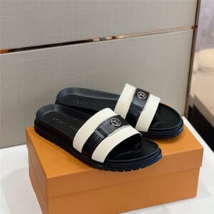 Louis Vuitton LV men's patchwork leather slippers