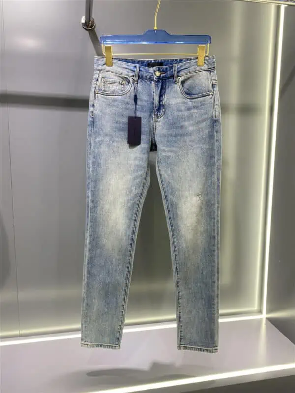Prada men's logo washed casual jeans