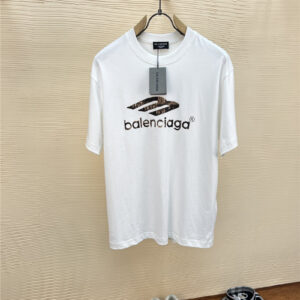 Balenciaga logo men's round neck short-sleeved T-shirt