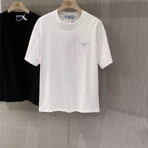 Prada men's letter logo short-sleeved T-shirt