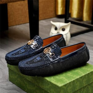 Burberry mens leather loafers