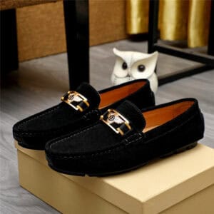 Burberry mens leather loafers