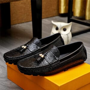 Louis Vuitton LV mens leather loafers