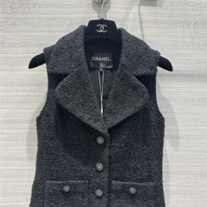 chanel soft tweed vest jacket
