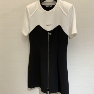 Balenciaga contrasting zipper T-skirt