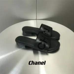 chanel candy color letter slippers