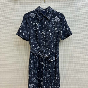 fendi starry sky letter print shirt dress