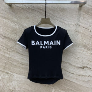 Balmain letter logo printed short sleeves