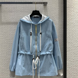 louis vuitton LV baby blue parka hooded jacket