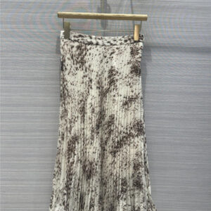 Givenchy premium tonal snow leopard print silk skirt