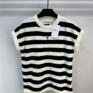 dior new striped knitted vest