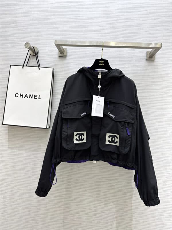 chanel hooded short work style jacket