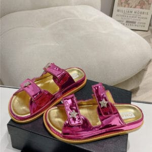 chanel new color velcro beach sandals