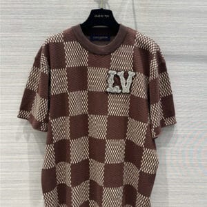 louis vuitton LV new knitted short-sleeved top