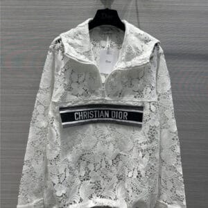 dior water soluble floral fabric hooded jacket